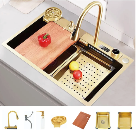 LAVAPLATOS INTELIGENTE DORADO CON LLAVE